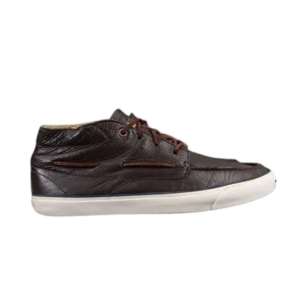 Converse Shoes Mens 8.5 Sneakers Jack Purcell Boat Mid Leather Brown Womens 10